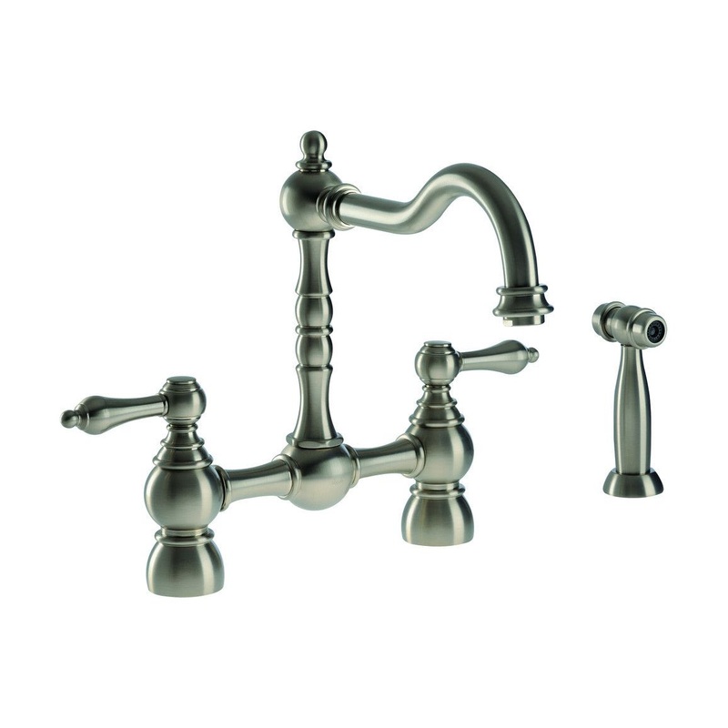 Abode Bayenne Bridge Mixer Tap w/Handspray – Pewter