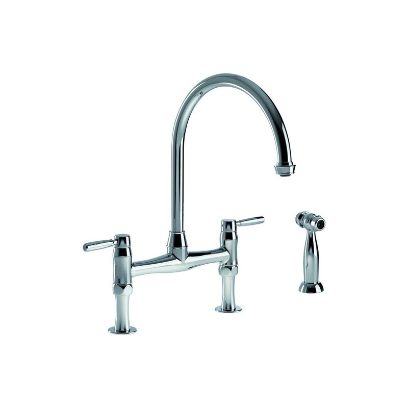 Abode Brompton Bridge Mixer Tap w/Handspray – Chrome