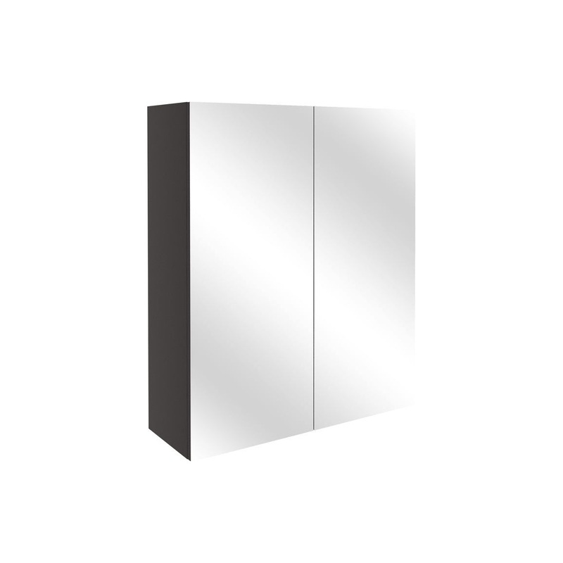 Cedar 600mm Mirrored Unit – Matt Graphite Grey