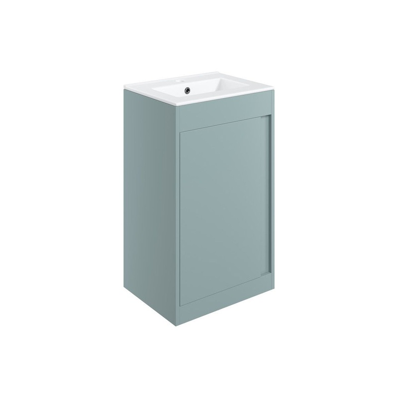 Delmar 510mm Floor Standing Unit Inc. Basin – Matt Sea Green