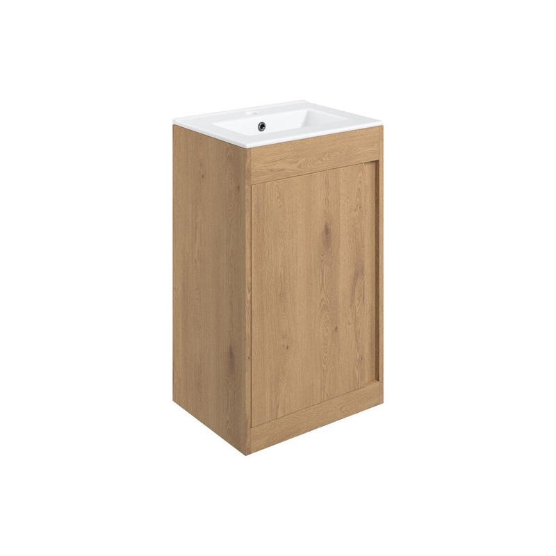 Delmar 510mm Floor Standing Unit Inc. Basin – Seville Oak