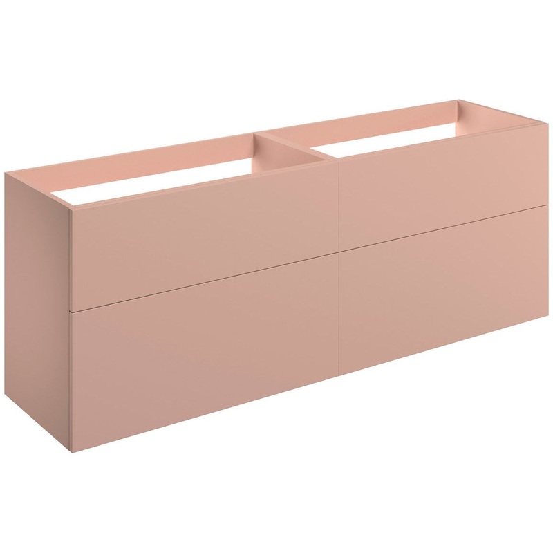 Glen 1180mm Wall Hung 4 Drawer Basin Unit (No Top) – Matt Antique Rose