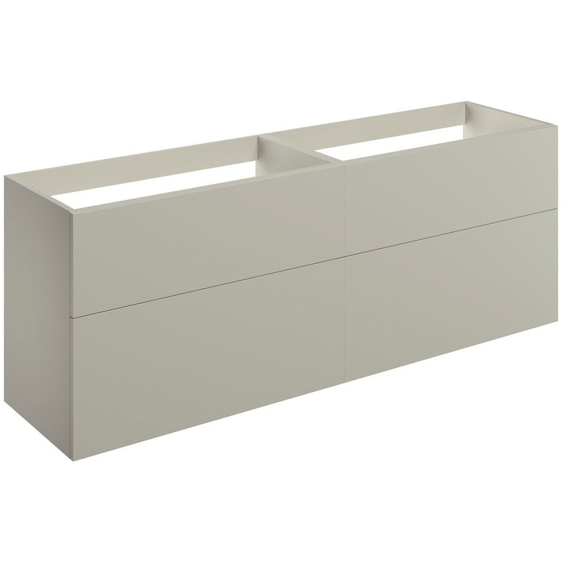 Glen 1180mm Wall Hung 4 Drawer Basin Unit (No Top) – Matt Latte