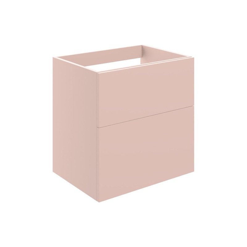 Glen 590mm Wall Hung 2 Drawer Basin Unit (No Top) – Matt Antique Rose