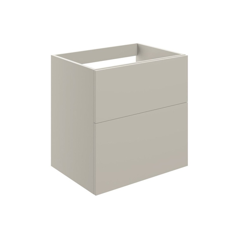 Glen 590mm Wall Hung 2 Drawer Basin Unit (No Top) – Matt Latte