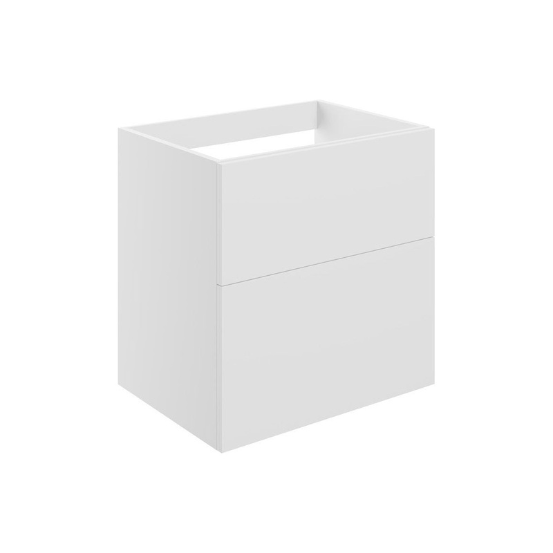Glen 590mm Wall Hung 2 Drawer Basin Unit (No Top) – Matt White