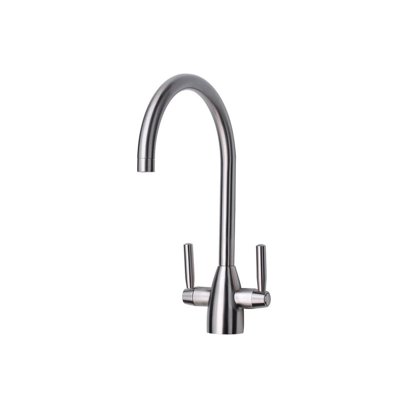 Prima Chelsea Dual Lever Mixer Tap – Brushed Steel