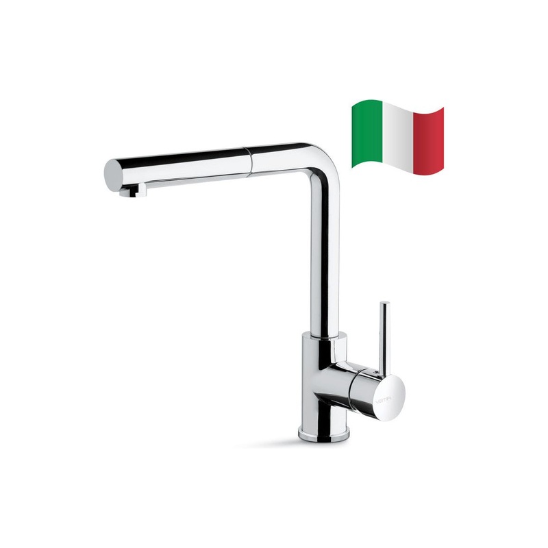 Prima+ Riace Single Lever L-Shaped Mixer Tap w/Pull Out – Chrome