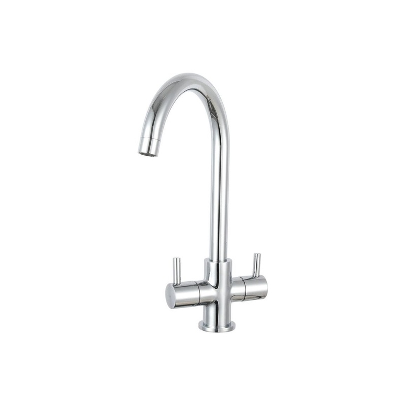 Prima Staten Swan Neck Dual Lever Mixer Tap – Chrome