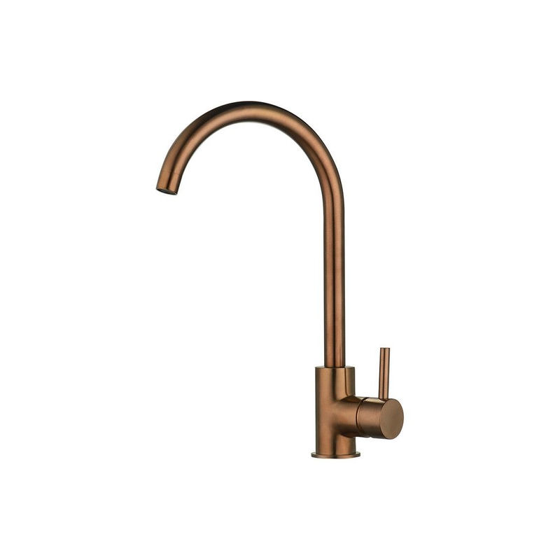 Prima Swan Neck Single Lever Mixer Tap – Copper