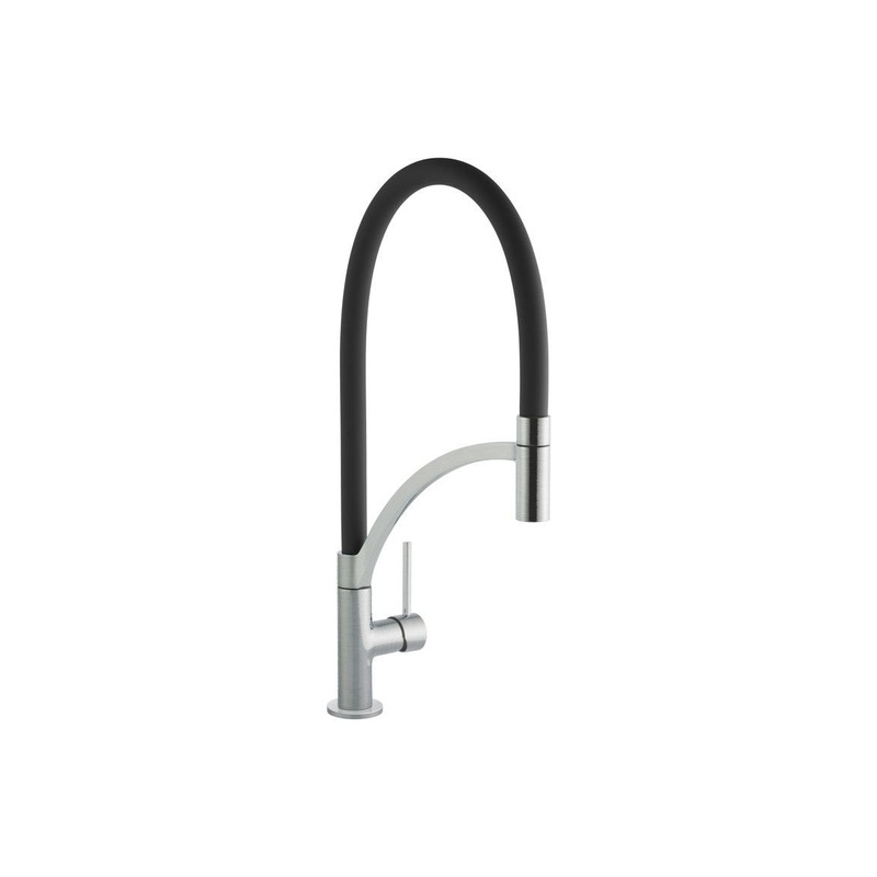 Prima+ Swan Neck Single Lever Mixer Tap w/Pull Out – Black