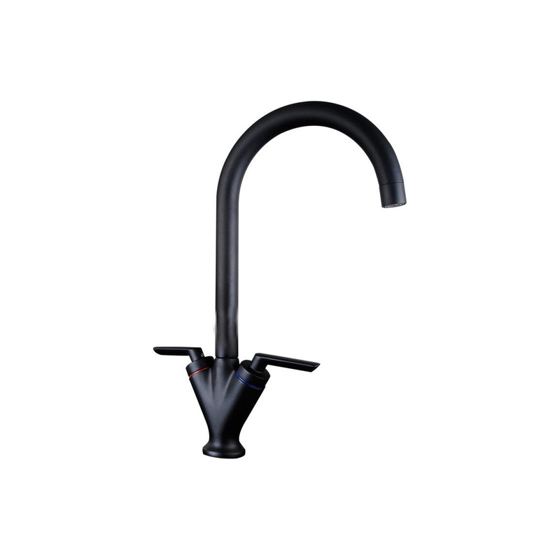 Prima V Shape Dual Lever Mixer Tap – Black