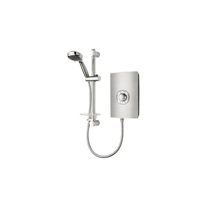 Triton Aspirante 8.5kW Contemporary Electric Shower – Brushed Steel