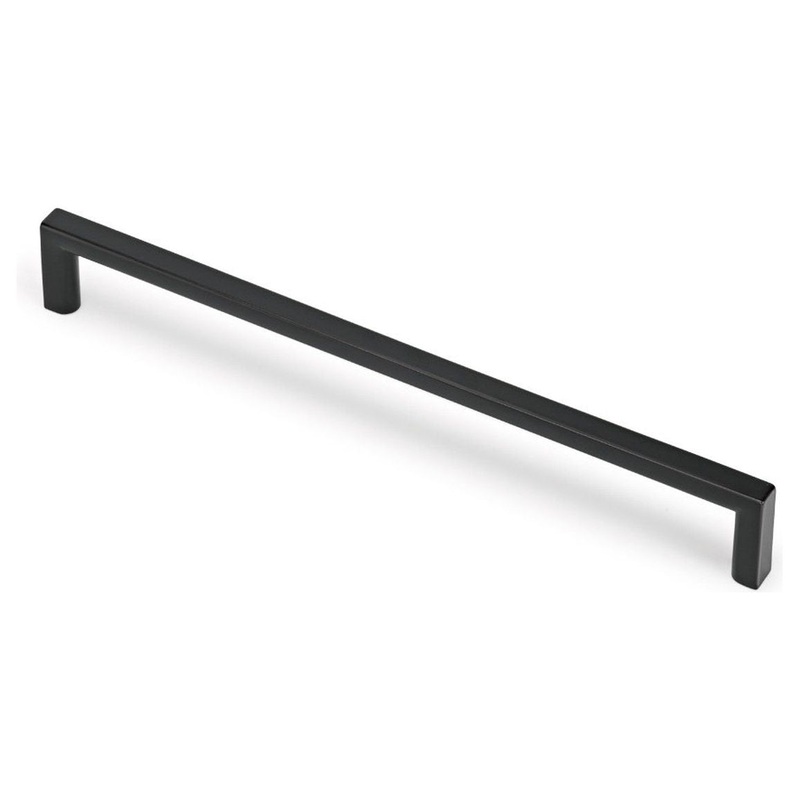 330mm Slim D-Shape Handle|Matt Black|Brushed Brass