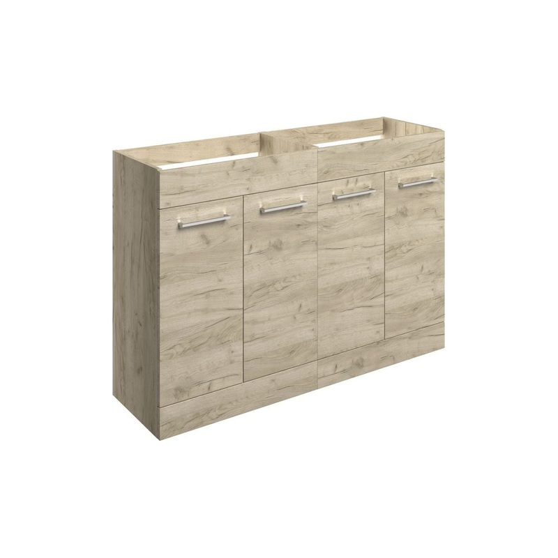 Bateba 1180mm Floor Standing 2 Door Basin Unit Run (No Top) – Oak
