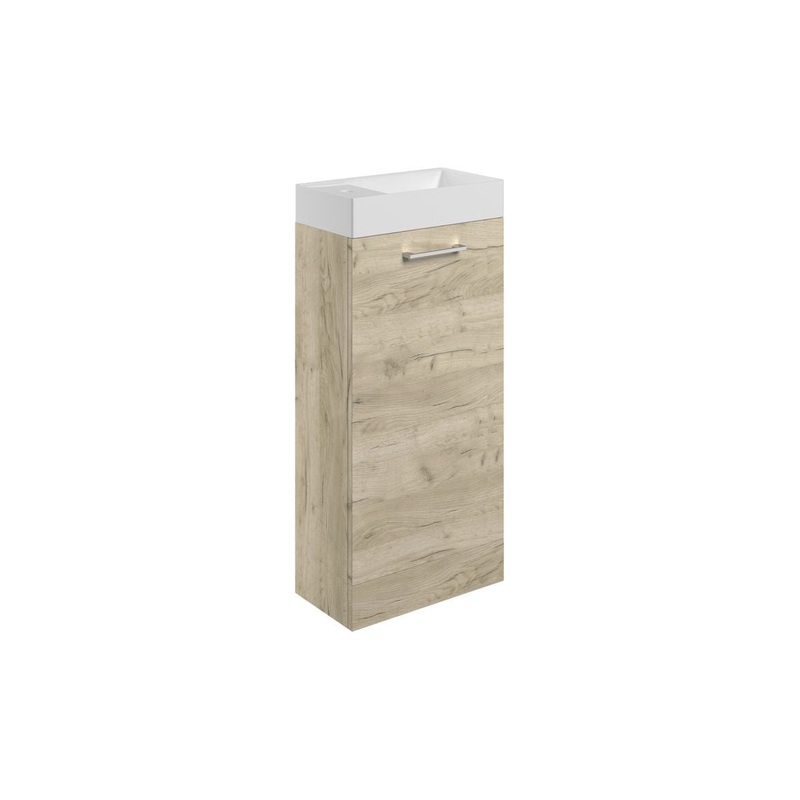 Bateba 410mm Floor Standing 1 Door Basin Unit & Basin – Oak