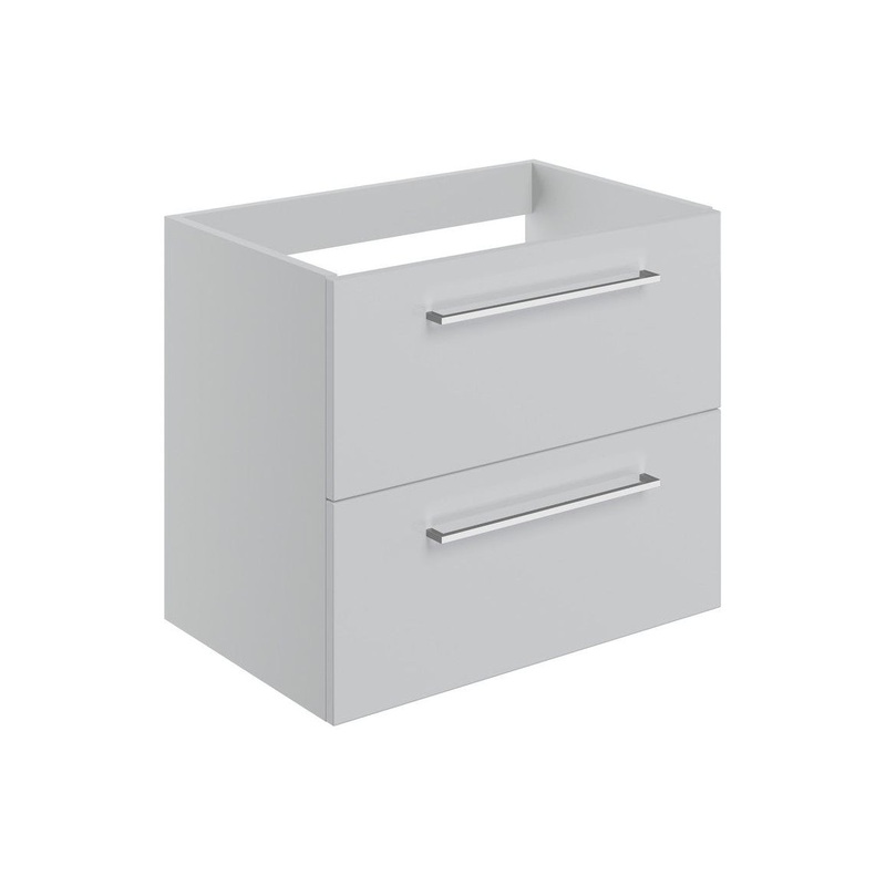 Bateba 590mm Wall Hung 2 Drawer Basin Unit (No Top) – Grey Gloss