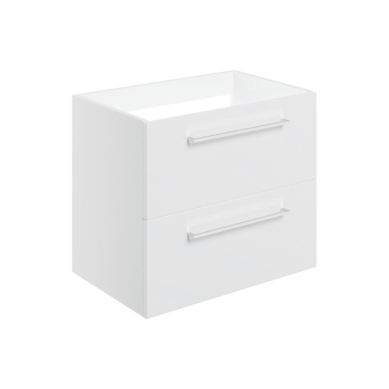 Bateba 590mm Wall Hung 2 Drawer Basin Unit (No Top) – White Gloss