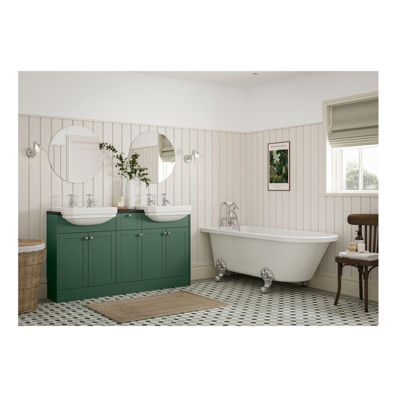 Berry 2200x330mm Tall End Panel – Matt Sage Green