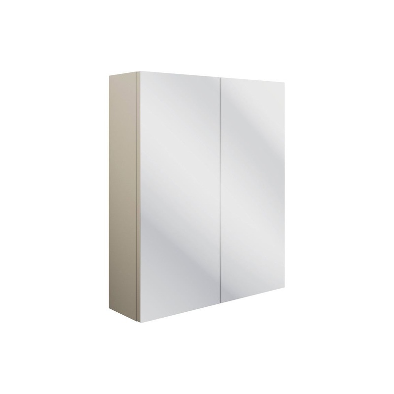 Berry 600mm 2 Door Mirrored Wall Unit – Matt Latte