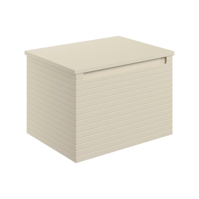 Chestnut 600mm Wall Hung 1 Drawer Basin Unit & Worktop – Matt Cotton