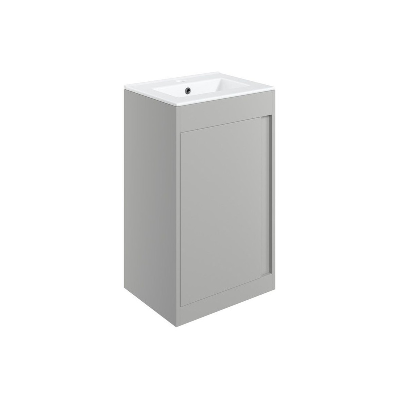 Delmar 510mm Floor Standing Unit Inc. Basin – Matt Light Grey