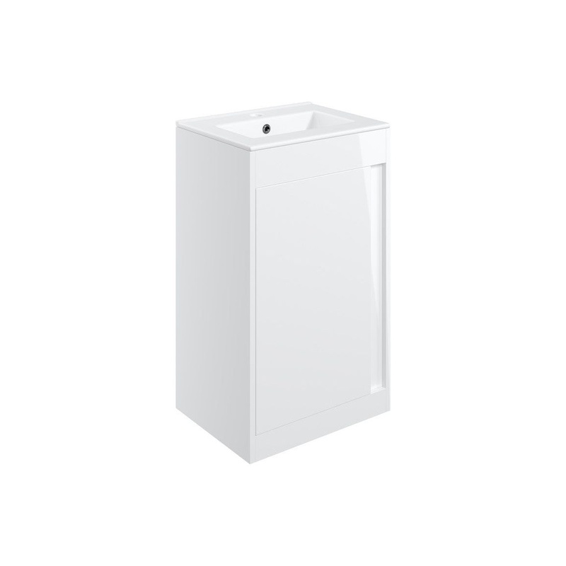 Delmar 510mm Floor Standing Unit Inc. Basin – White Gloss