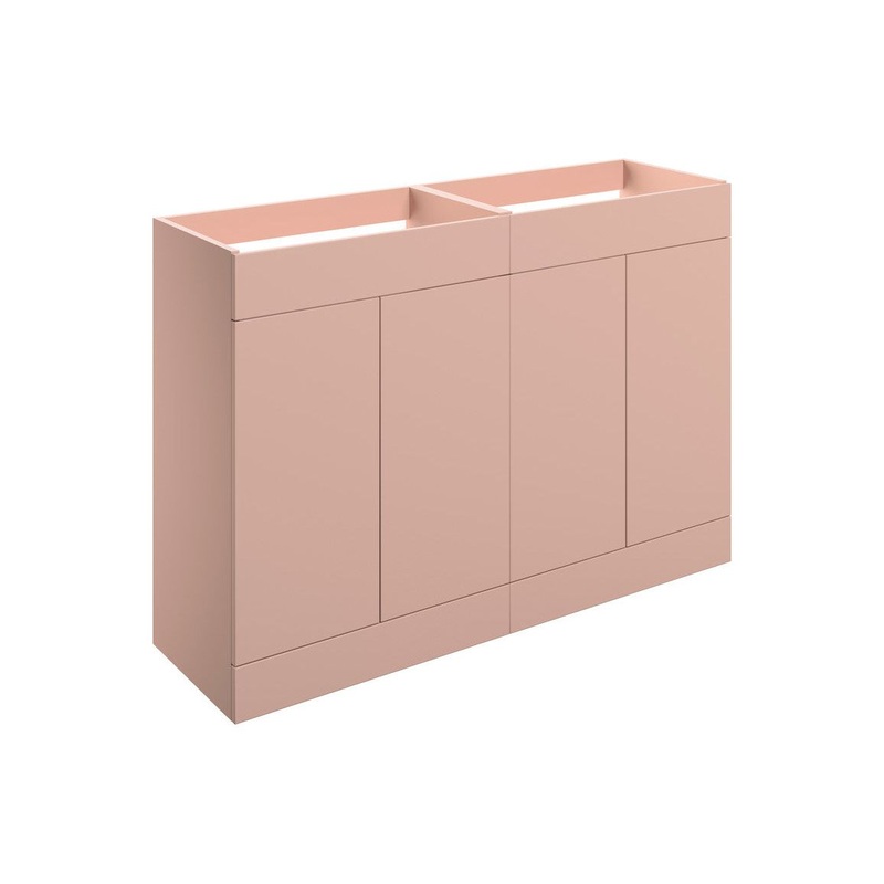 Glen 1180mm Floor Standing 4 Door Basin Unit (No Top) – Matt Antique Rose