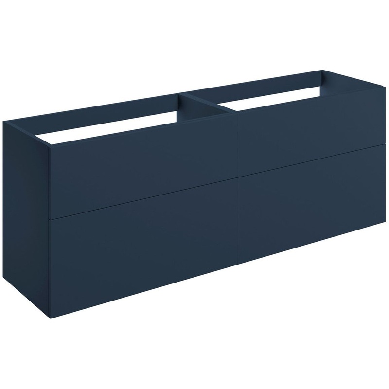 Glen 1180mm Wall Hung 4 Drawer Basin Unit (No Top) – Matt Deep Blue