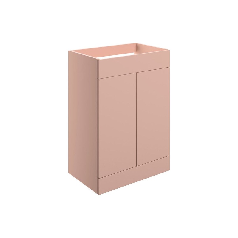 Glen 590mm Floor Standing 2 Door Basin Unit (No Top) – Matt Antique Rose