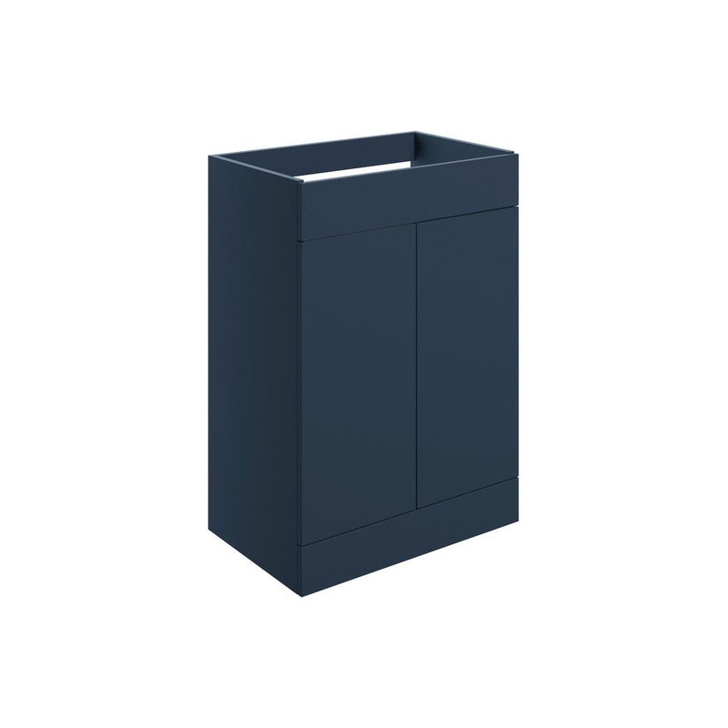 Glen 590mm Floor Standing 2 Door Basin Unit (No Top) – Matt Deep Blue
