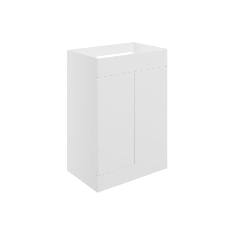 Glen 590mm Floor Standing 2 Door Basin Unit (No Top) – Matt White