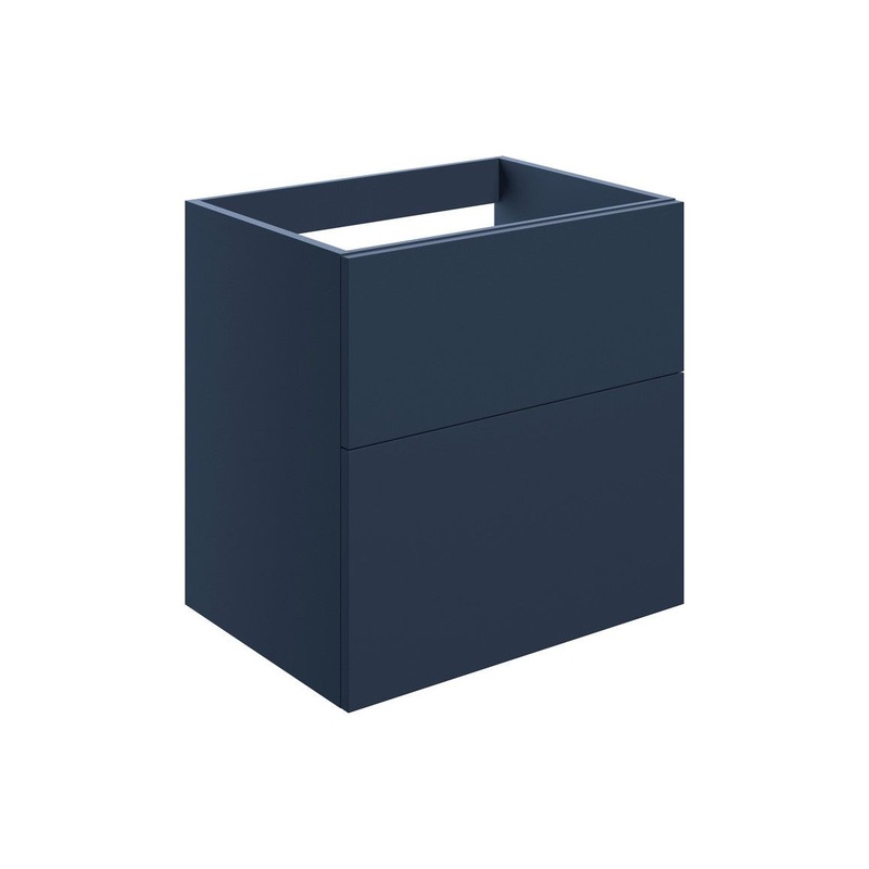 Glen 590mm Wall Hung 2 Drawer Basin Unit (No Top) – Matt Deep Blue