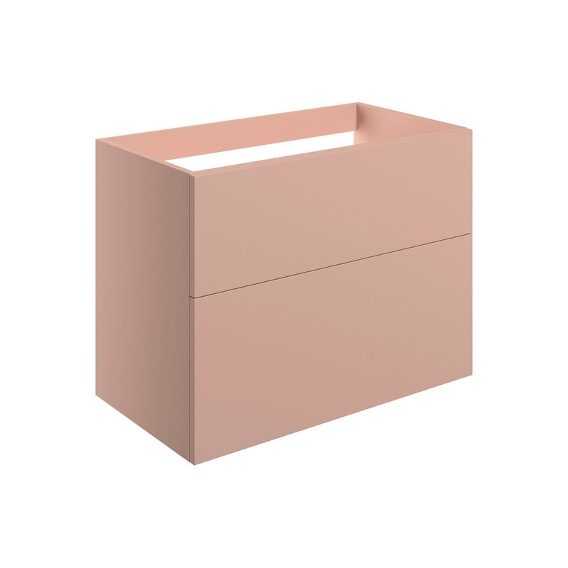 Glen 790mm Wall Hung 2 Drawer Basin Unit (No Top) – Matt Antique Rose