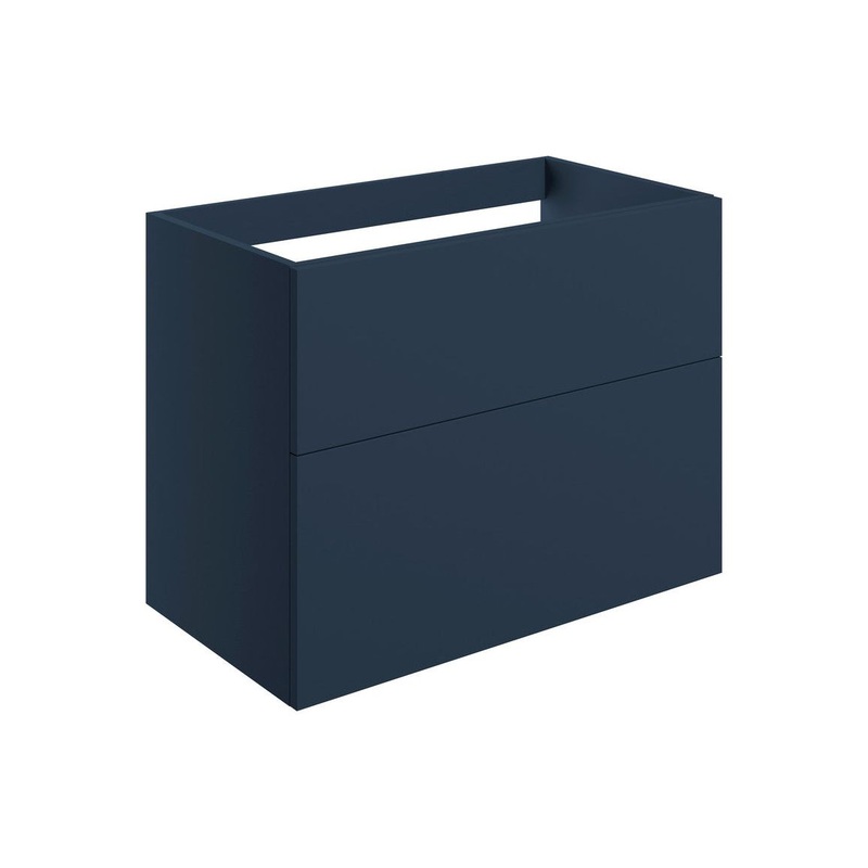 Glen 790mm Wall Hung 2 Drawer Basin Unit (No Top) – Matt Deep Blue
