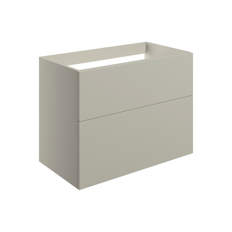 Glen 790mm Wall Hung 2 Drawer Basin Unit (No Top) – Matt Latte