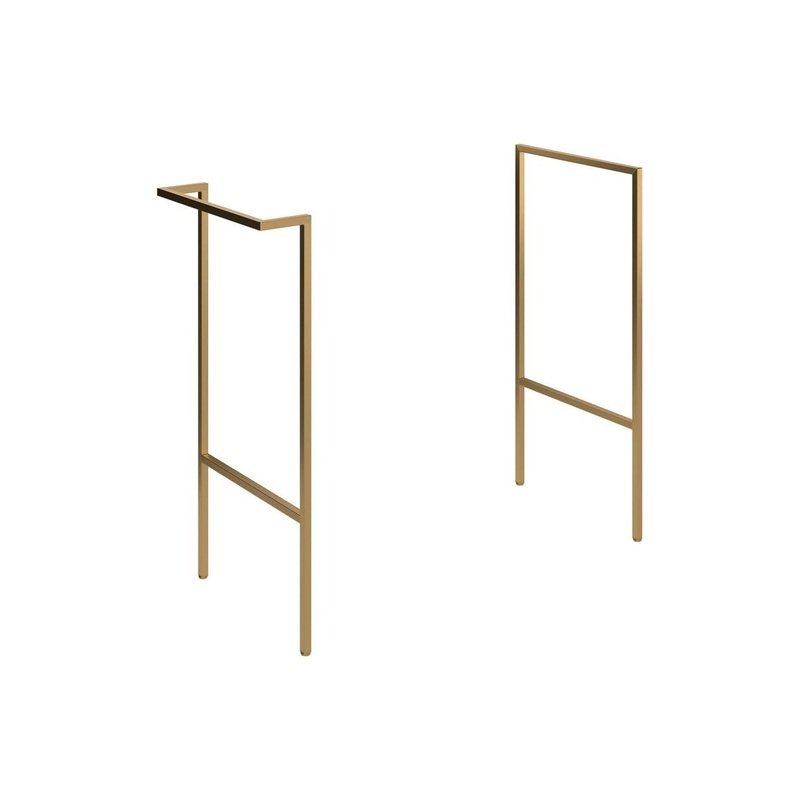 Glen Optional Frame with Integrated Towel Rail – Brushed Brass
