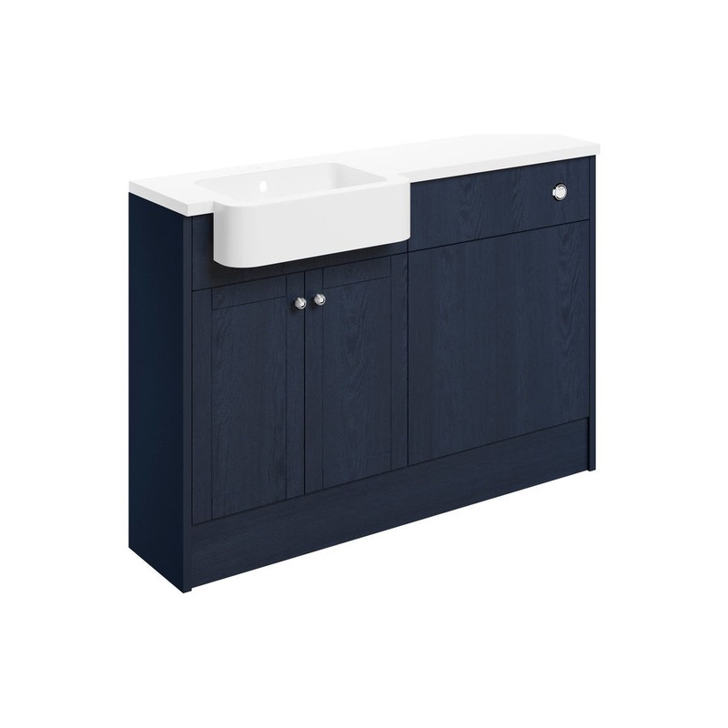 Berry 1242mm Basin & WC Unit Pack (LH) – Indigo Ash