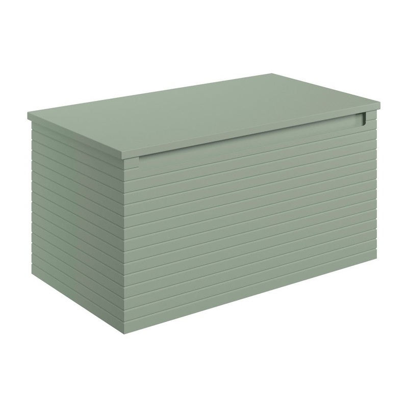 Chestnut 800mm Wall Hung 1 Drawer Basin Unit & Worktop – Matt Willow Green