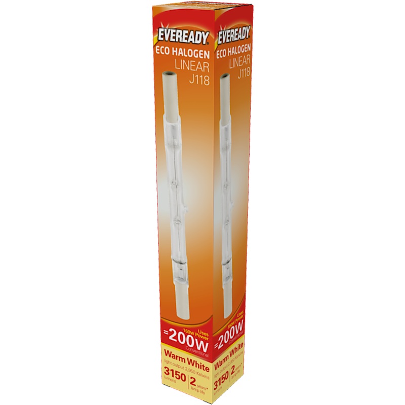 Eveready Eco Halogen Linear 220-240v 118mm Boxed 160w