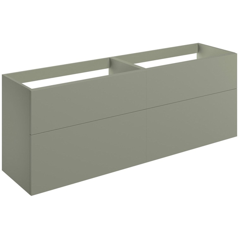 Glen 1180mm Wall Hung 4 Drawer Basin Unit (No Top) – Matt Olive Green