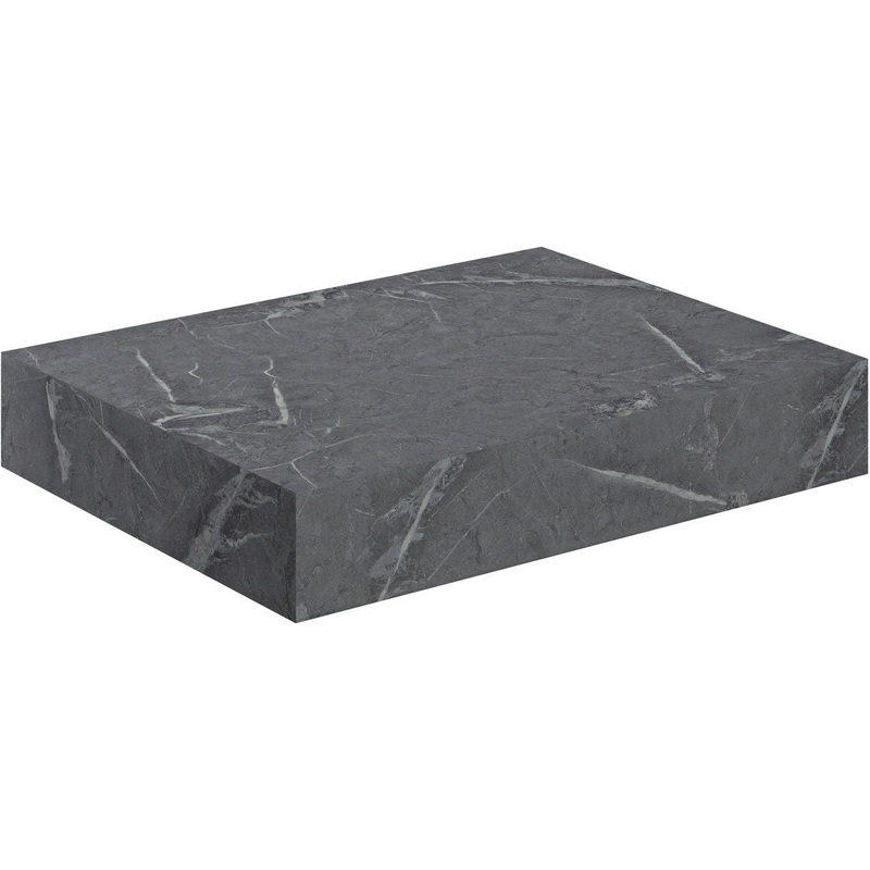 Hayes 600mm Wall Hung Basin Shelf – Grey Marble