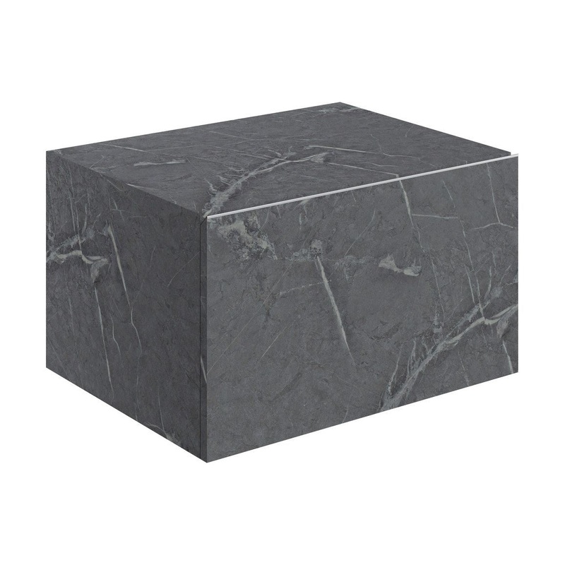 Hayes 600mm Wall Hung Storage Drawer – Grey Marble