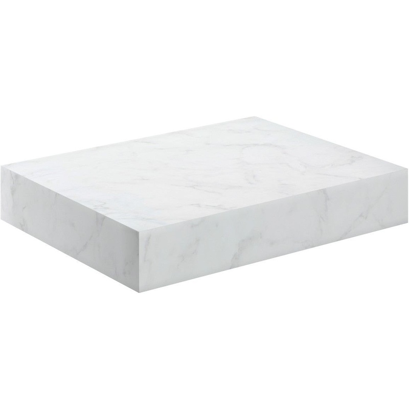 Hayes 800mm Wall Hung Basin Shelf – White Marble