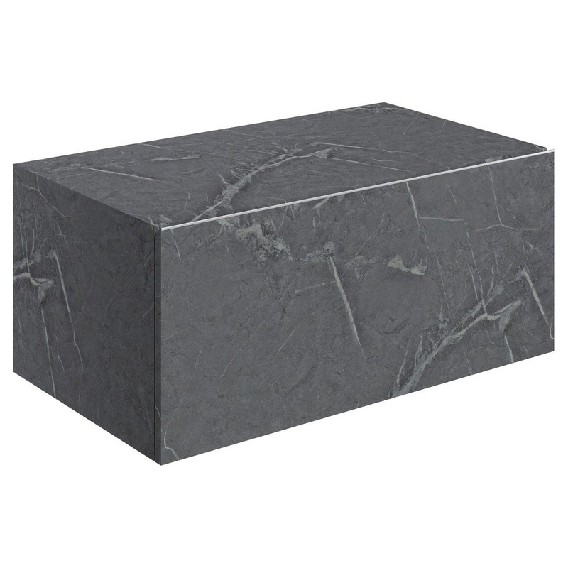 Hayes 800mm Wall Hung Storage Drawer – Grey Marble