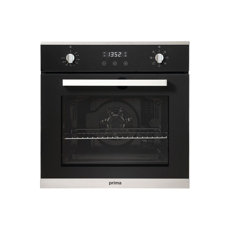 Prima+ PRSO106 Single Electric Fan Oven – Black & St/Steel
