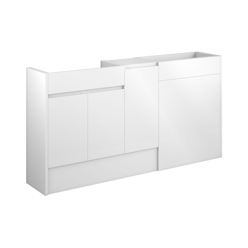 Camil 1536mm Standard Basin, WC & 1 Door Unit Pack – White Gloss