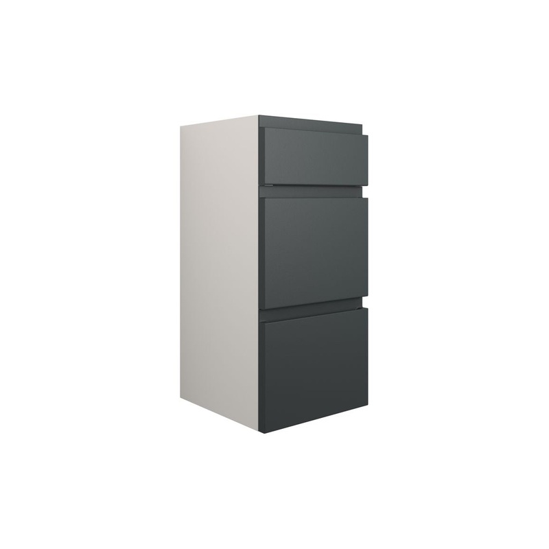 Camil 300mm Standard 3 Drawer Unit – Matt Graphite Grey