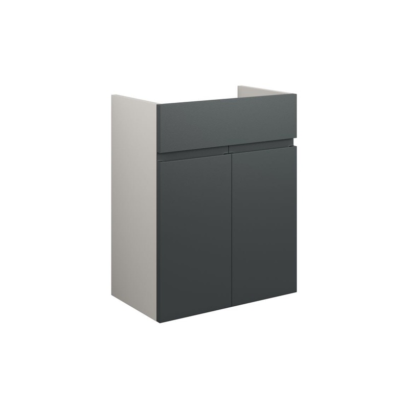 Camil 500mm Standard Basin Unit – Matt Graphite Grey