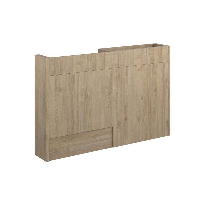 Paddock 1236mm Slim Basin & WC Unit Pack – Havana Oak